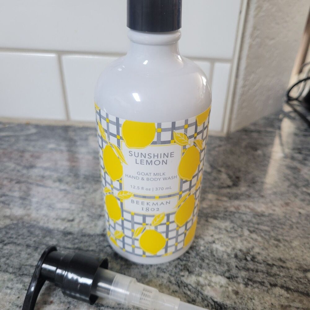 Beekman 1802 Sunshine Lemon Goat‎ Milk Hand & Body Wash 12.5 fl oz